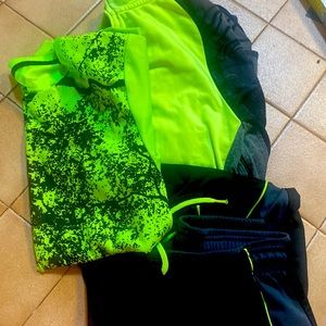 Boys size 10-12 zip up hoodie, tshirt, and pants set